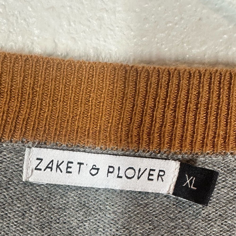 ZAKET & PLOVER Women's XL V-Neck Cashmere Cotton Blend Classic Sweater - Picture 3 of 7